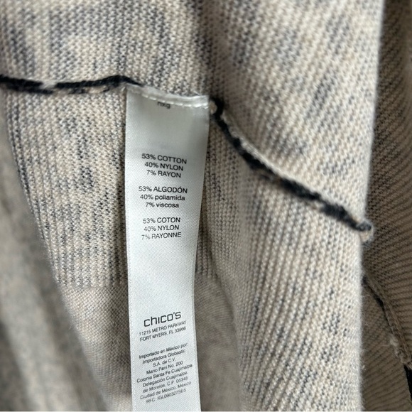 Chico's Leopard Animal Print Long Open Front Cardigan Sweater Size 3 XL - Picture 9 of 9